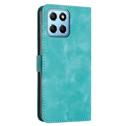 For Honor X8 5G / X6 4G / Play6C 4G Cell Phone Case Leather Triangle Imprint Wallet Stand Cover with Strap