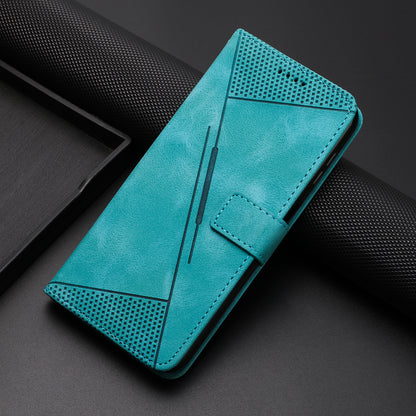 For Honor X8 5G / X6 4G / Play6C 4G Cell Phone Case Leather Triangle Imprint Wallet Stand Cover with Strap