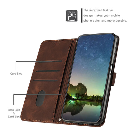 For Honor X8 5G / X6 4G / Play6C 4G Cell Phone Case Leather Triangle Imprint Wallet Stand Cover with Strap