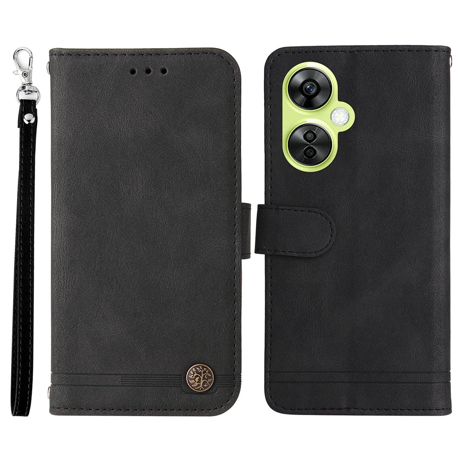 For Oppo K11x 5G / OnePlus Nord CE 3 Lite 5G / N30 5G Imprinted Lines Skin-touch Leather Case Stand Wallet Phone Cover
