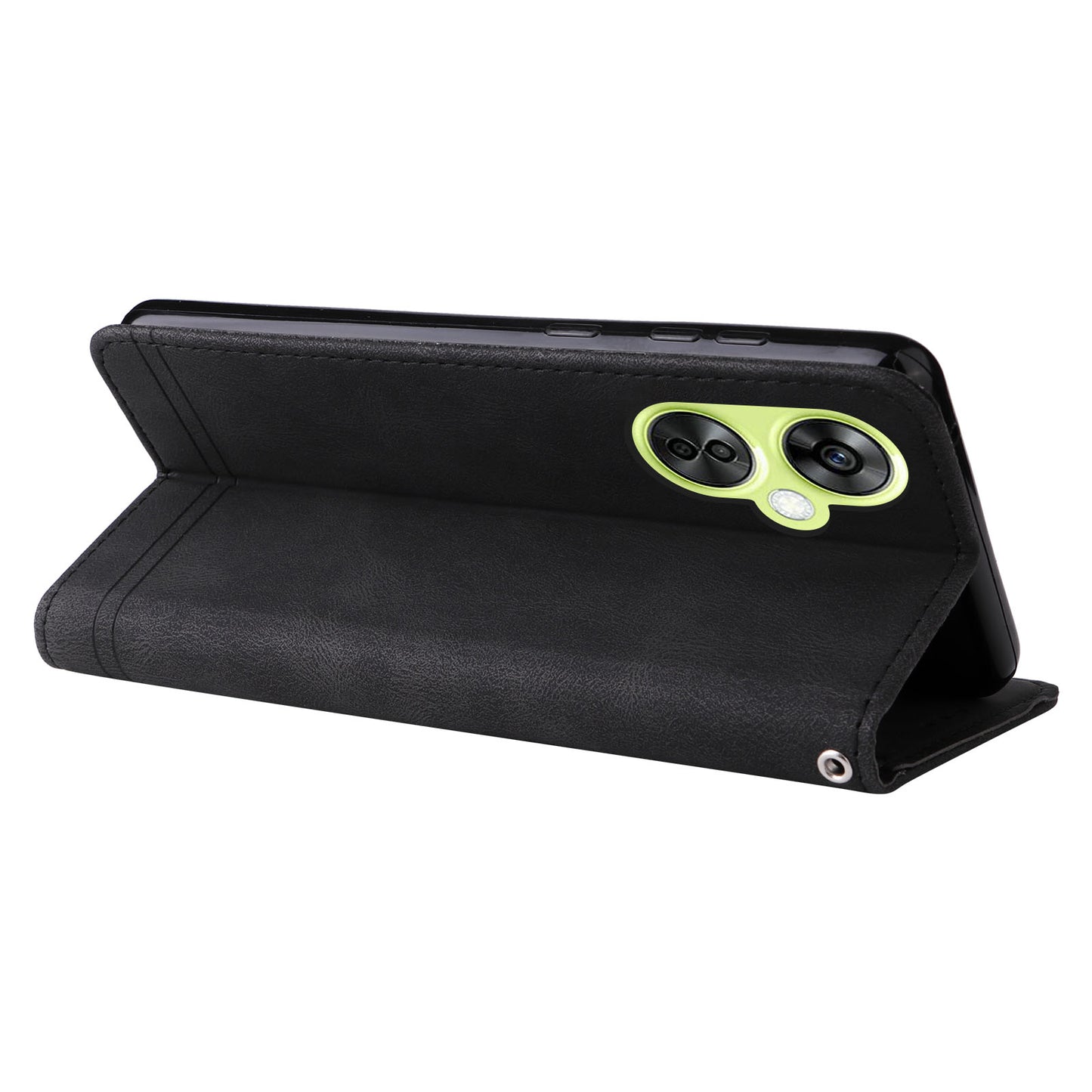 For Oppo K11x 5G / OnePlus Nord CE 3 Lite 5G / N30 5G Imprinted Lines Skin-touch Leather Case Stand Wallet Phone Cover