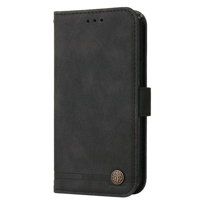 For Oppo K11x 5G / OnePlus Nord CE 3 Lite 5G / N30 5G Imprinted Lines Skin-touch Leather Case Stand Wallet Phone Cover
