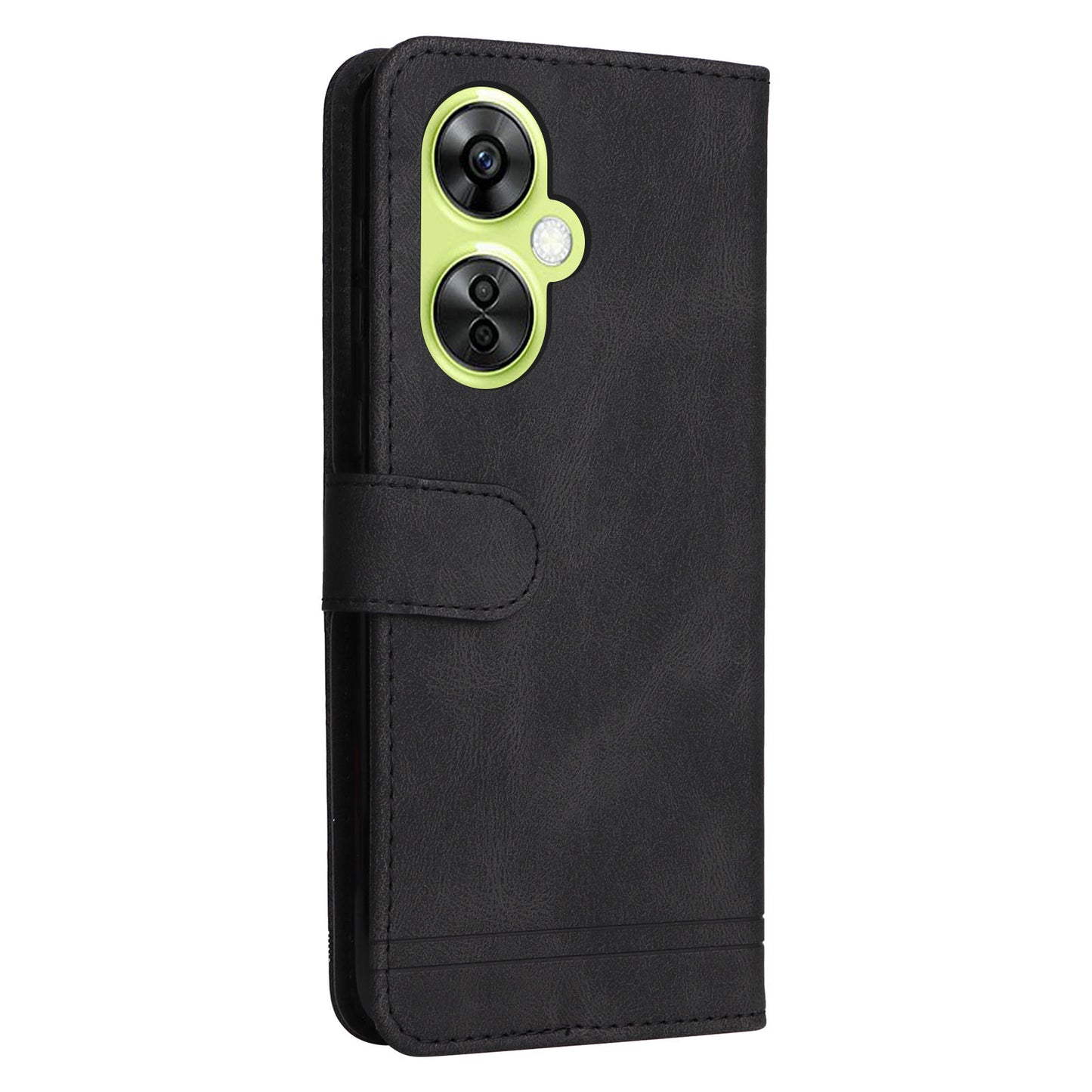 For Oppo K11x 5G / OnePlus Nord CE 3 Lite 5G / N30 5G Imprinted Lines Skin-touch Leather Case Stand Wallet Phone Cover