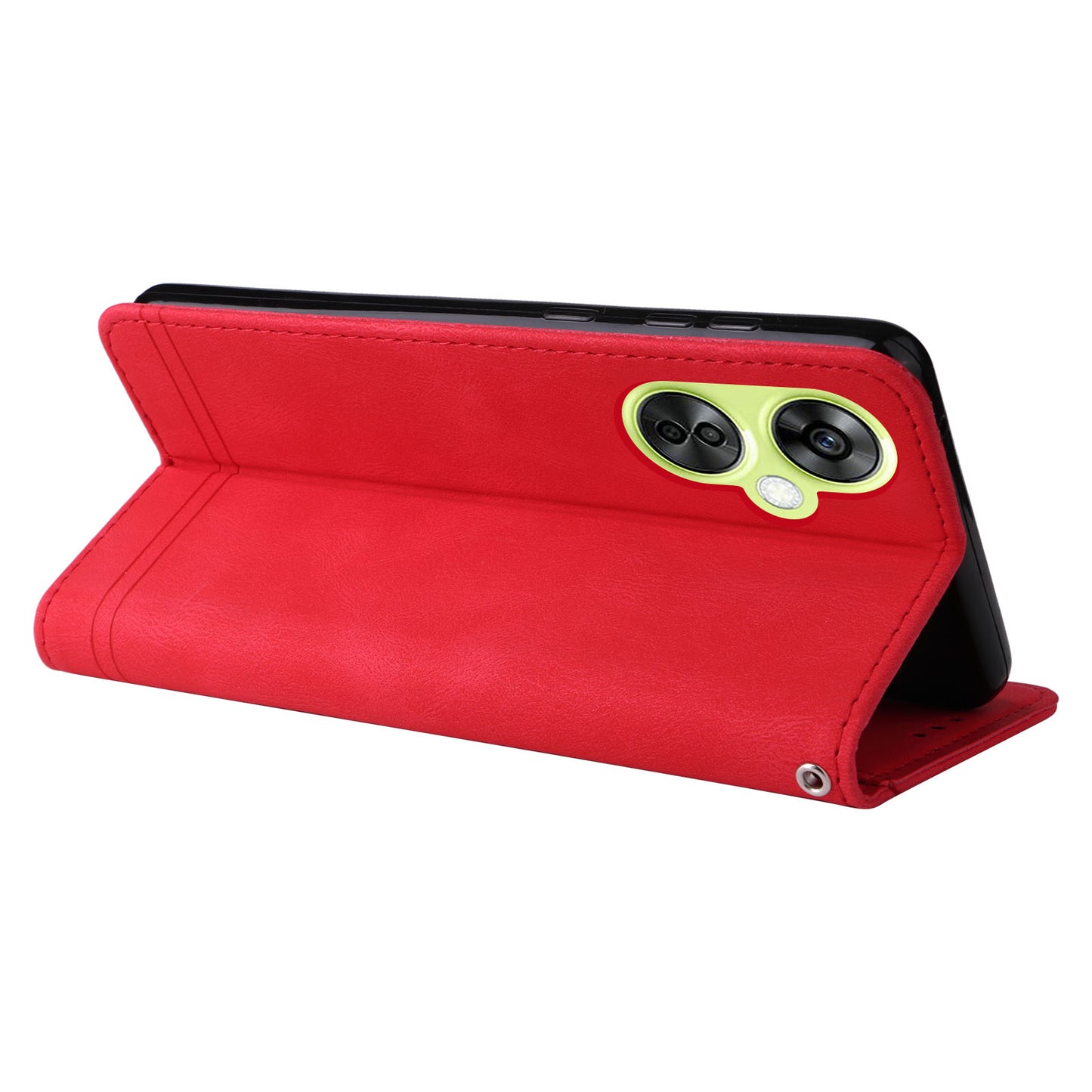 For Oppo K11x 5G / OnePlus Nord CE 3 Lite 5G / N30 5G Imprinted Lines Skin-touch Leather Case Stand Wallet Phone Cover