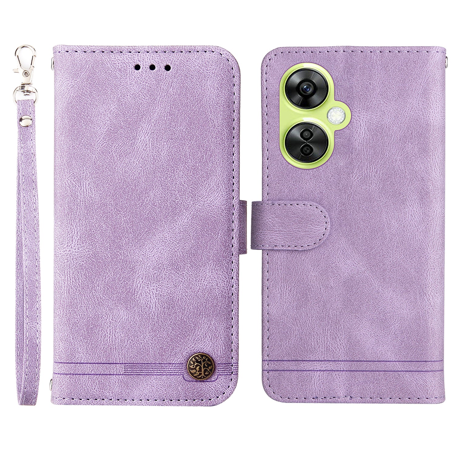 For Oppo K11x 5G / OnePlus Nord CE 3 Lite 5G / N30 5G Imprinted Lines Skin-touch Leather Case Stand Wallet Phone Cover