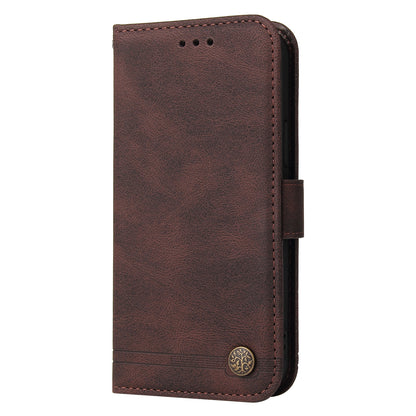 For Oppo K11x 5G / OnePlus Nord CE 3 Lite 5G / N30 5G Imprinted Lines Skin-touch Leather Case Stand Wallet Phone Cover