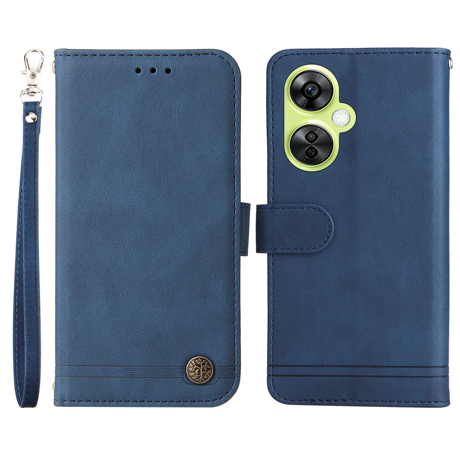 For Oppo K11x 5G / OnePlus Nord CE 3 Lite 5G / N30 5G Imprinted Lines Skin-touch Leather Case Stand Wallet Phone Cover