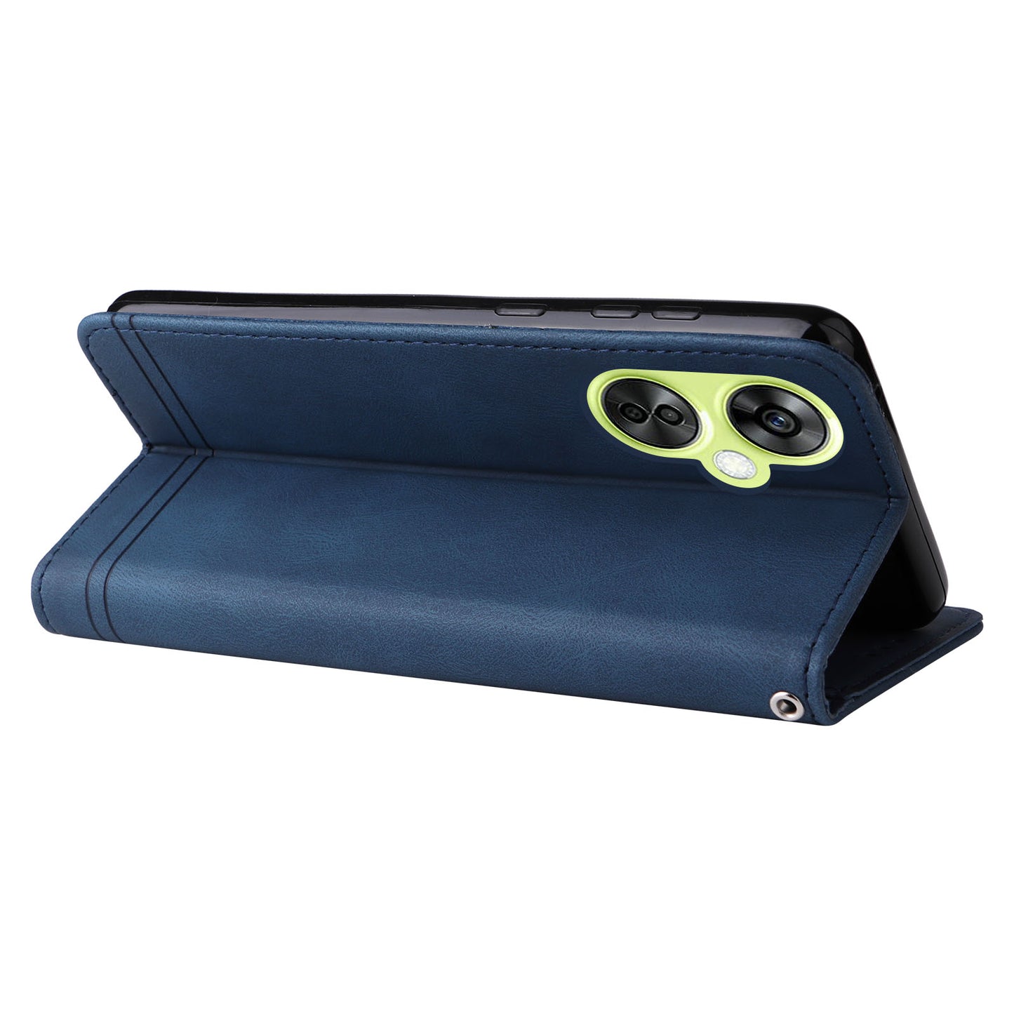 For Oppo K11x 5G / OnePlus Nord CE 3 Lite 5G / N30 5G Imprinted Lines Skin-touch Leather Case Stand Wallet Phone Cover