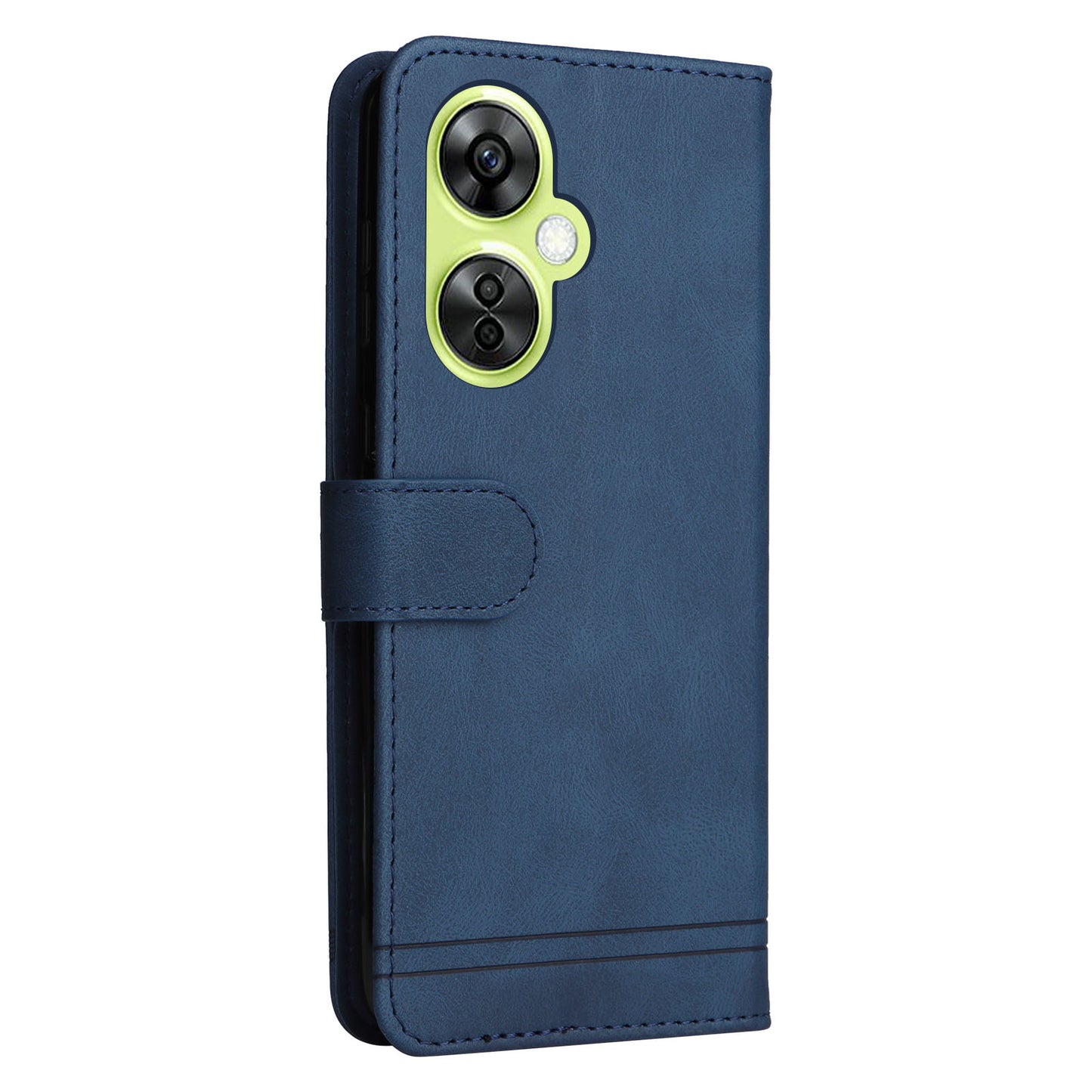For Oppo K11x 5G / OnePlus Nord CE 3 Lite 5G / N30 5G Imprinted Lines Skin-touch Leather Case Stand Wallet Phone Cover