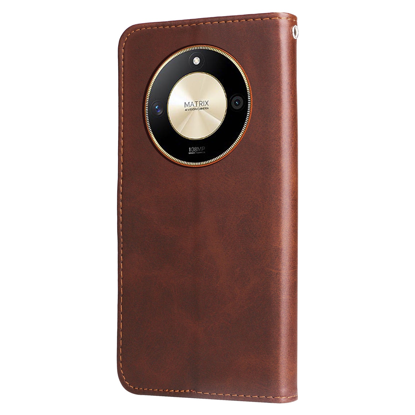For Honor X50 Calf Texture Anti-drop Case Zipper Pocket Wallet Stand Smartphone Cover