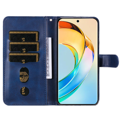 For Honor X50 Calf Texture Anti-drop Case Zipper Pocket Wallet Stand Smartphone Cover