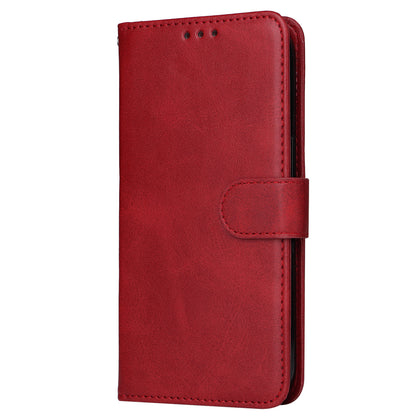 For Honor X50 PU Leather Wallet Stand Case Calf Texture Full Protection Phone Cover