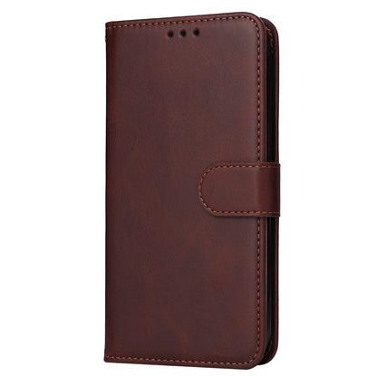 For Honor X50 PU Leather Wallet Stand Case Calf Texture Full Protection Phone Cover