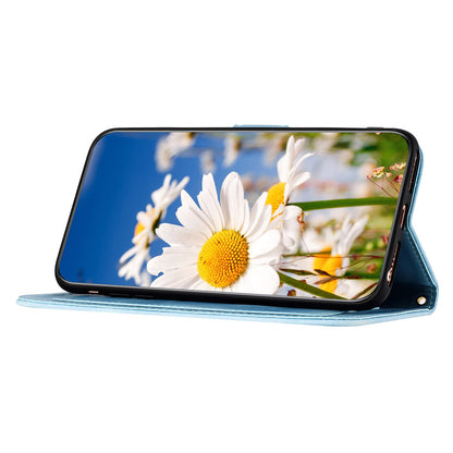For Samsung Galaxy A13 4G / 5G Card Slots Phone Stand Case PU Leather Flower Pattern Printing Cover