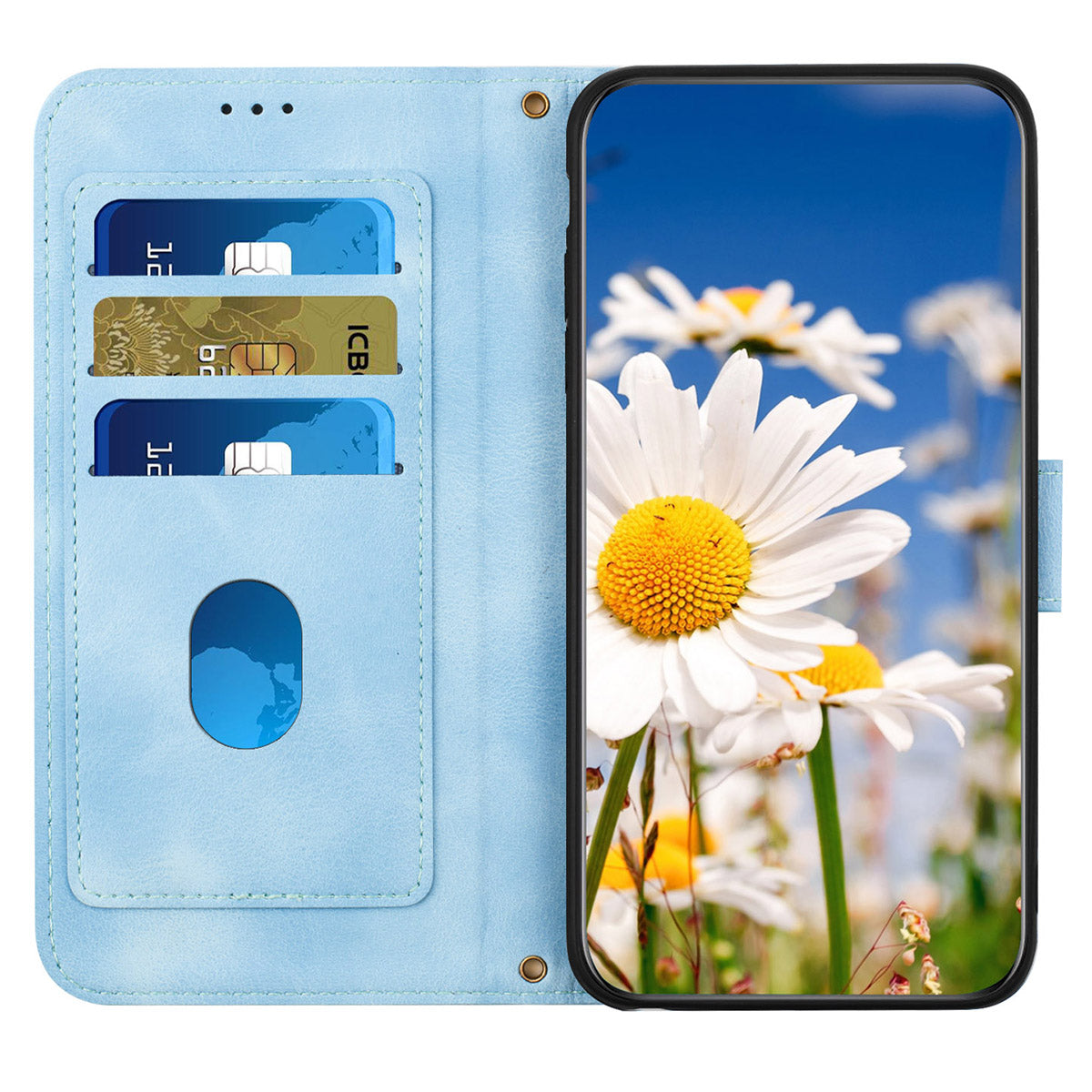 For Samsung Galaxy A13 4G / 5G Card Slots Phone Stand Case PU Leather Flower Pattern Printing Cover