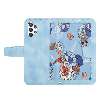 For Samsung Galaxy A13 4G / 5G Card Slots Phone Stand Case PU Leather Flower Pattern Printing Cover
