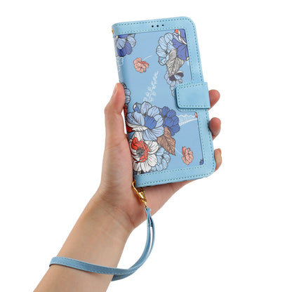 For Samsung Galaxy A13 4G / 5G Card Slots Phone Stand Case PU Leather Flower Pattern Printing Cover