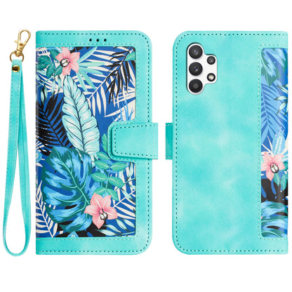 For Samsung Galaxy A13 4G / 5G Card Slots Phone Stand Case PU Leather Flower Pattern Printing Cover