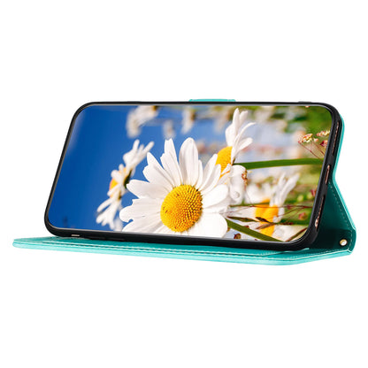 For Samsung Galaxy A13 4G / 5G Card Slots Phone Stand Case PU Leather Flower Pattern Printing Cover