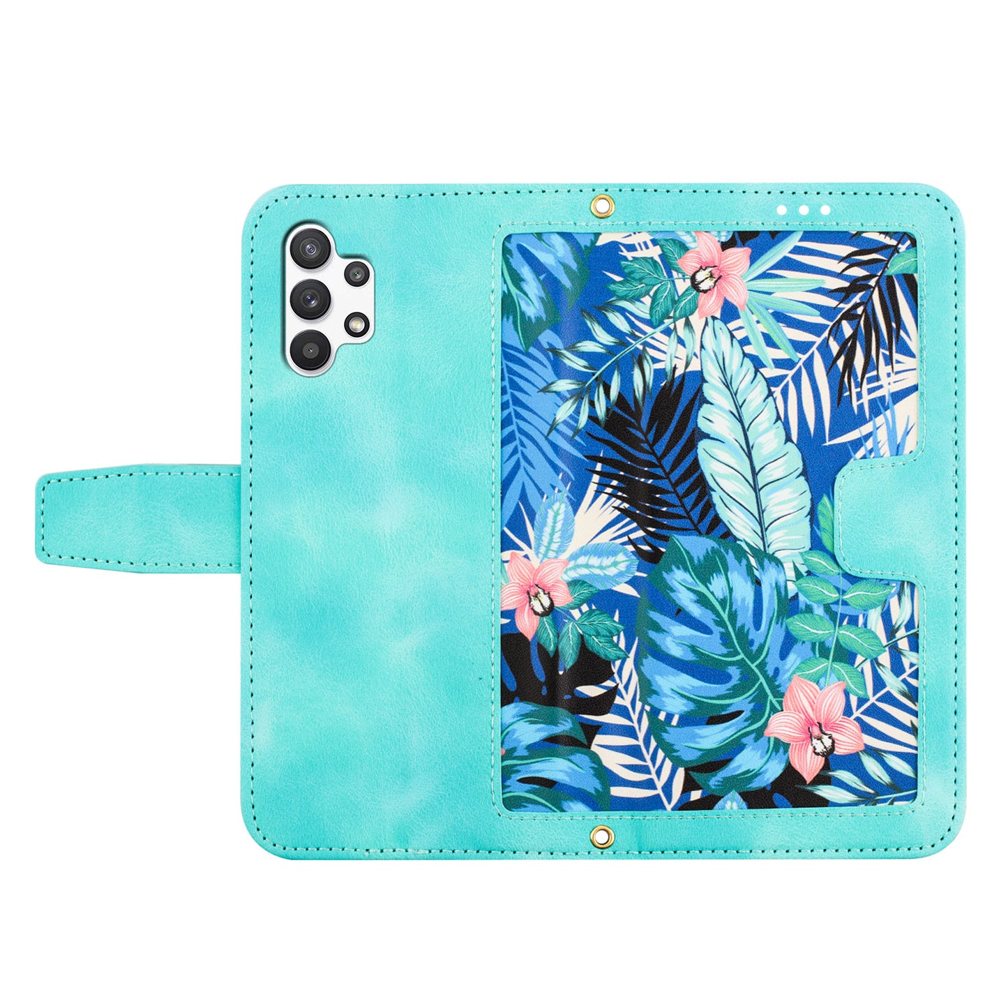 For Samsung Galaxy A13 4G / 5G Card Slots Phone Stand Case PU Leather Flower Pattern Printing Cover