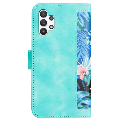 For Samsung Galaxy A13 4G / 5G Card Slots Phone Stand Case PU Leather Flower Pattern Printing Cover