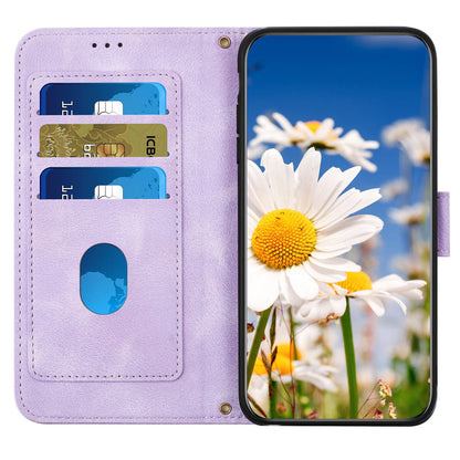 For Samsung Galaxy A13 4G / 5G Card Slots Phone Stand Case PU Leather Flower Pattern Printing Cover