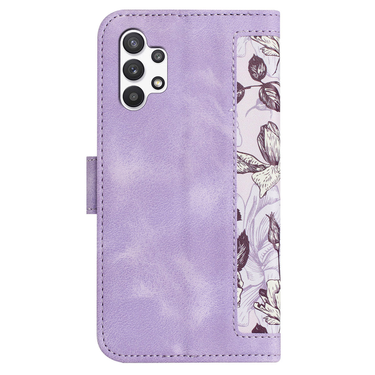 For Samsung Galaxy A13 4G / 5G Card Slots Phone Stand Case PU Leather Flower Pattern Printing Cover