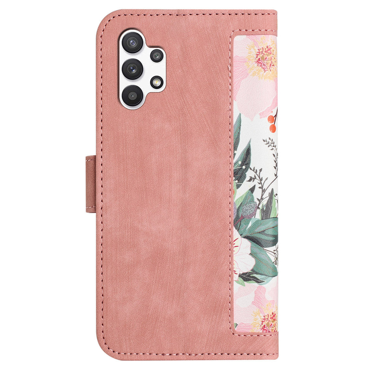 For Samsung Galaxy A13 4G / 5G Card Slots Phone Stand Case PU Leather Flower Pattern Printing Cover