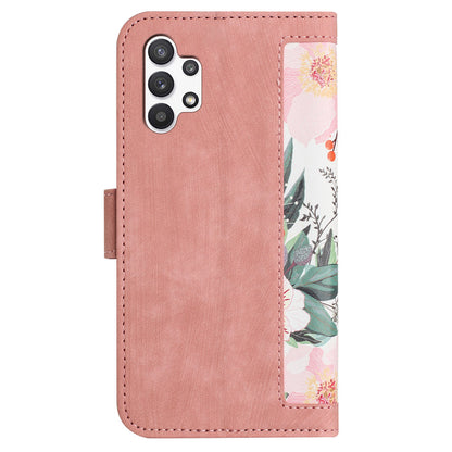 For Samsung Galaxy A13 4G / 5G Card Slots Phone Stand Case PU Leather Flower Pattern Printing Cover