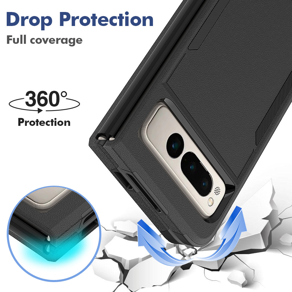 Anti-Fall Phone Case for Google Pixel Fold Hard PC+Soft TPU Slim Case Shockproof Phone Cover