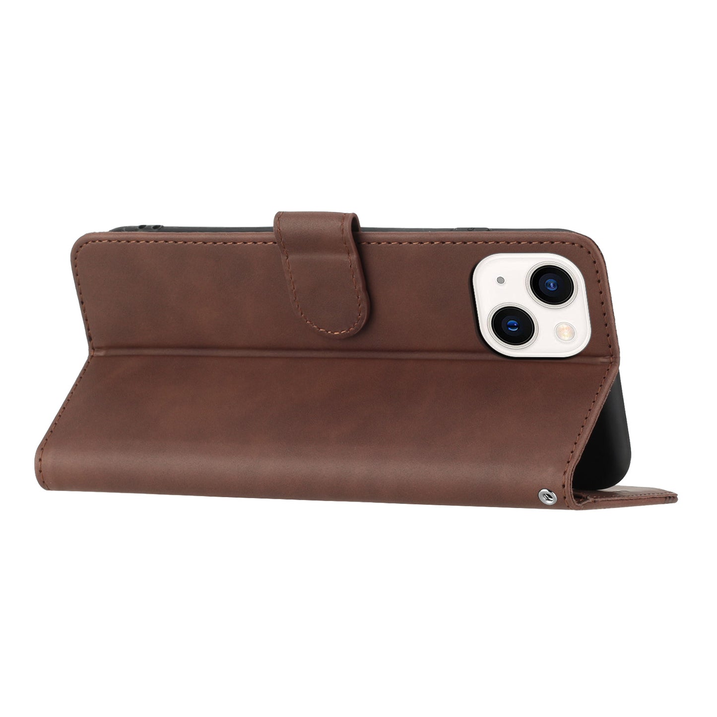 YX003 For iPhone 15 Leather Wallet Stand Shockproof Cover Imprinted Phone Case