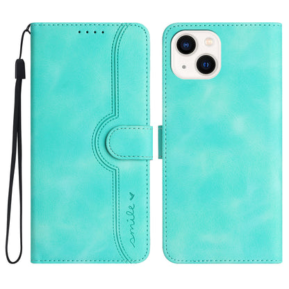YX003 For iPhone 15 Leather Wallet Stand Shockproof Cover Imprinted Phone Case