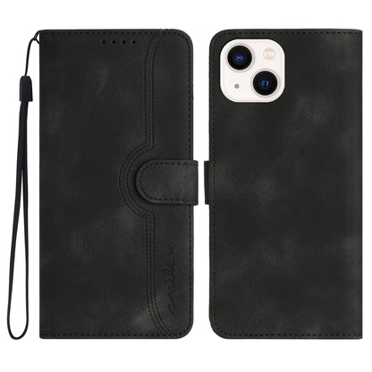 YX003 For iPhone 15 Leather Wallet Stand Shockproof Cover Imprinted Phone Case