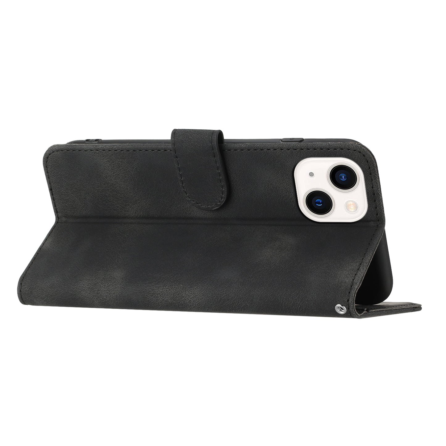 YX003 For iPhone 15 Leather Wallet Stand Shockproof Cover Imprinted Phone Case