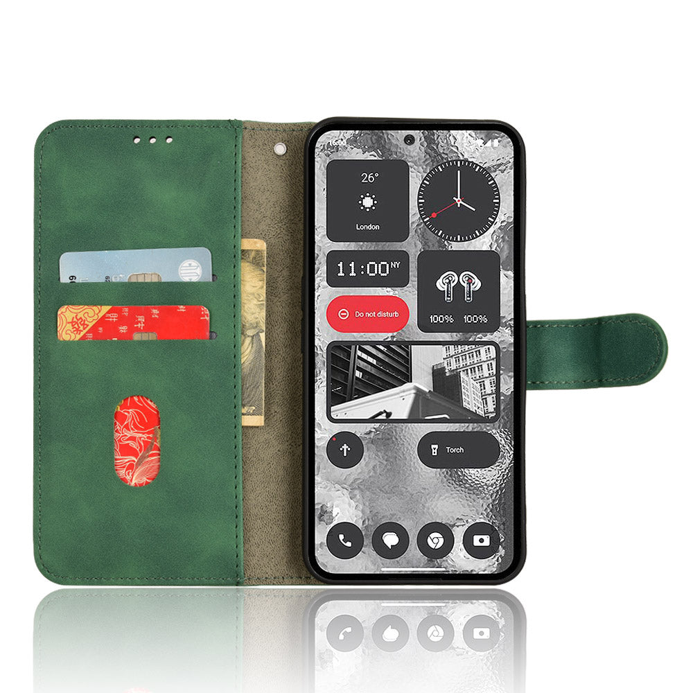 For Nothing Phone (2) Phone Case Stand Skin-touch Wallet PU Leather Full Protection Phone Cover