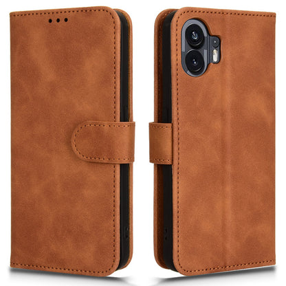 For Nothing Phone (2) Phone Case Stand Skin-touch Wallet PU Leather Full Protection Phone Cover