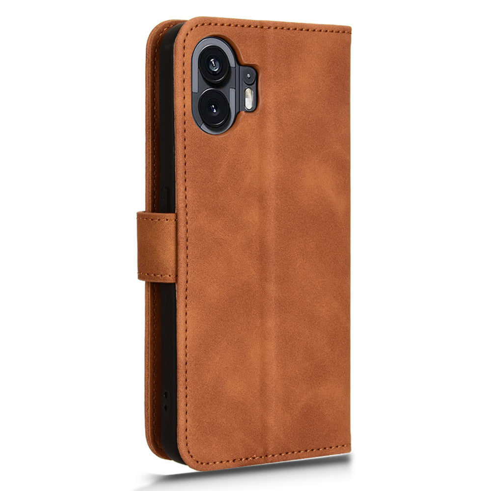 For Nothing Phone (2) Phone Case Stand Skin-touch Wallet PU Leather Full Protection Phone Cover