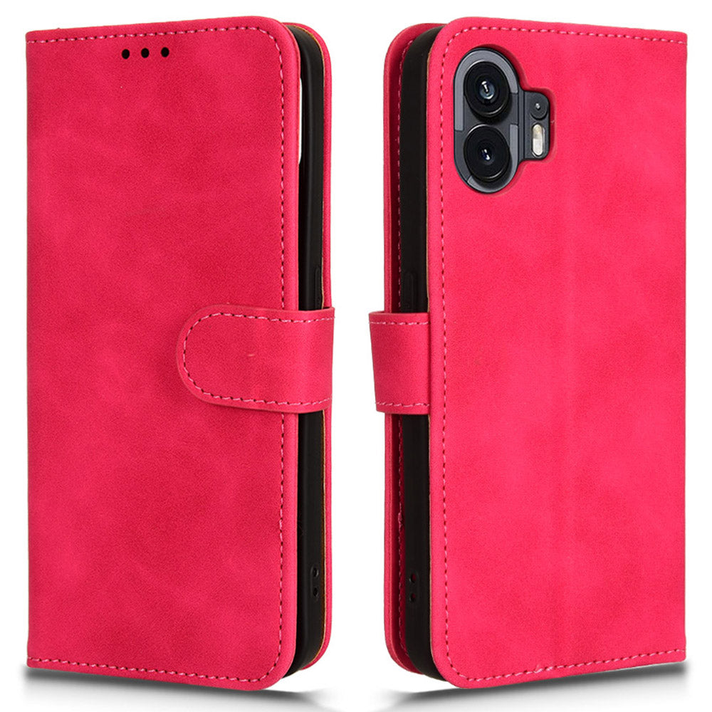 For Nothing Phone (2) Phone Case Stand Skin-touch Wallet PU Leather Full Protection Phone Cover