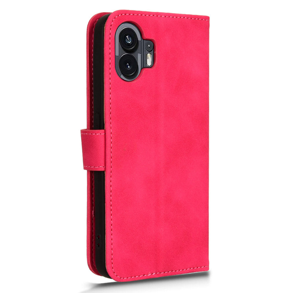 For Nothing Phone (2) Phone Case Stand Skin-touch Wallet PU Leather Full Protection Phone Cover
