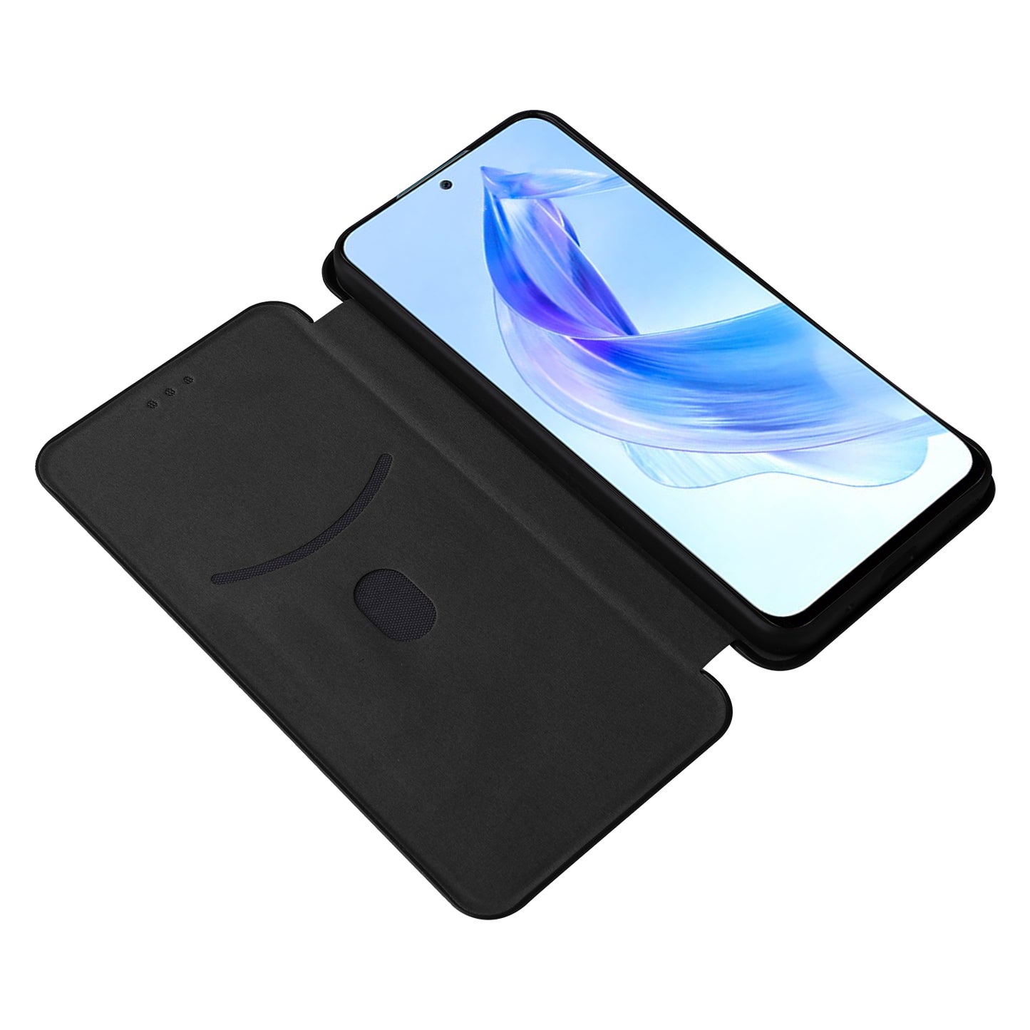 For Honor 90 Lite 5G / X50i 5G Carbon Fiber Texture Card Holder Case Leather Stand Phone Cover