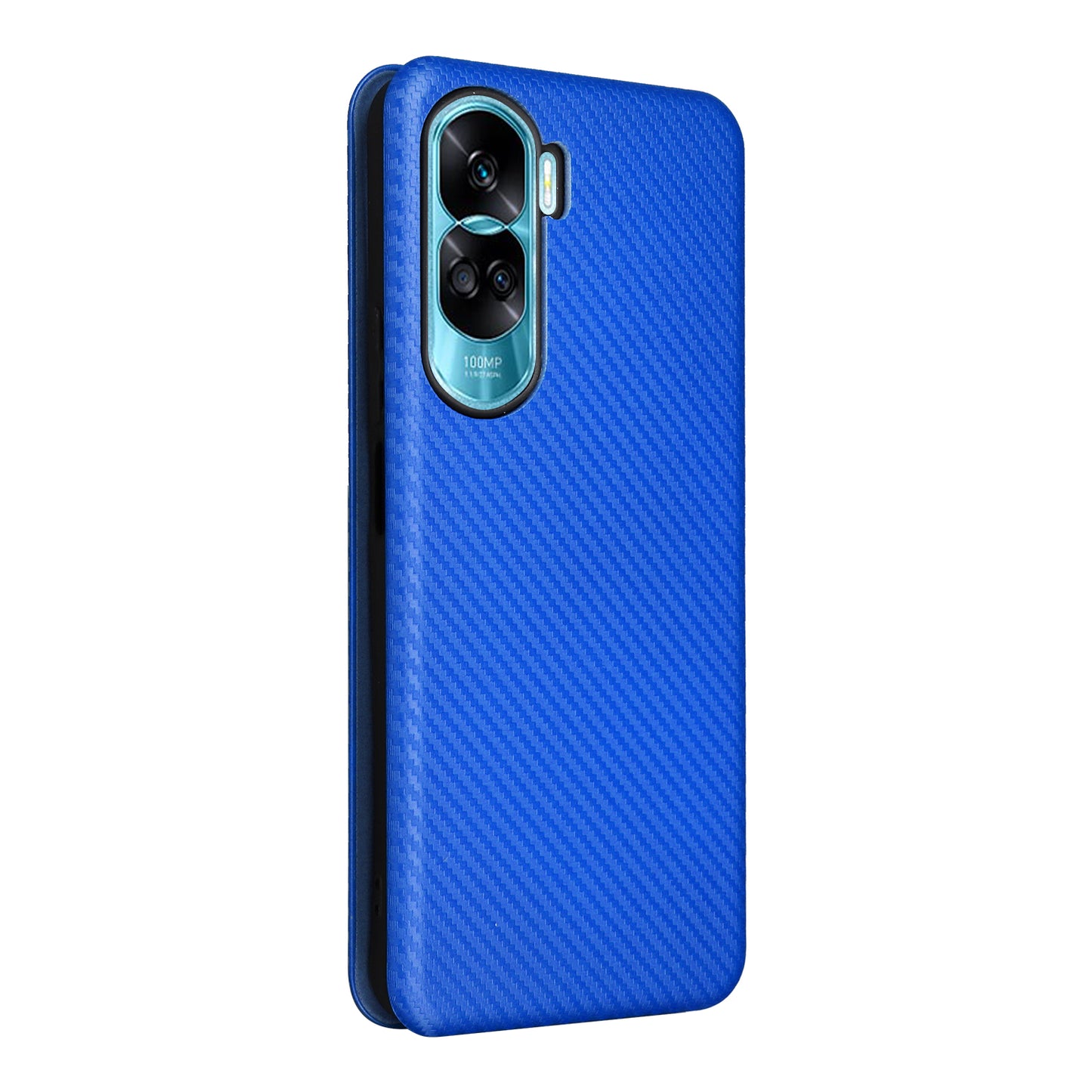 For Honor 90 Lite 5G / X50i 5G Carbon Fiber Texture Card Holder Case Leather Stand Phone Cover