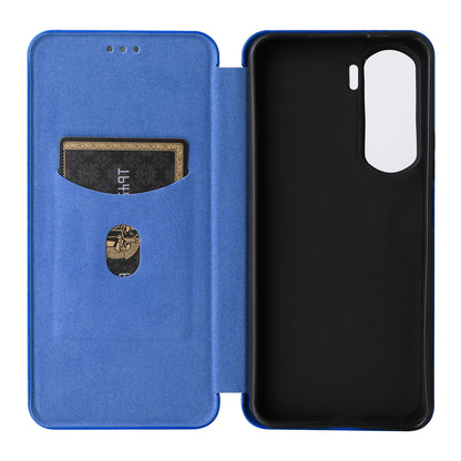 For Honor 90 Lite 5G / X50i 5G Carbon Fiber Texture Card Holder Case Leather Stand Phone Cover