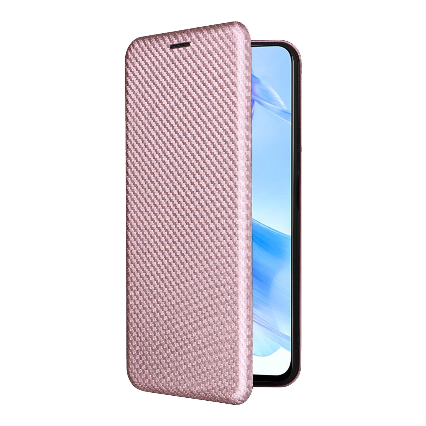 For Honor 90 Lite 5G / X50i 5G Carbon Fiber Texture Card Holder Case Leather Stand Phone Cover