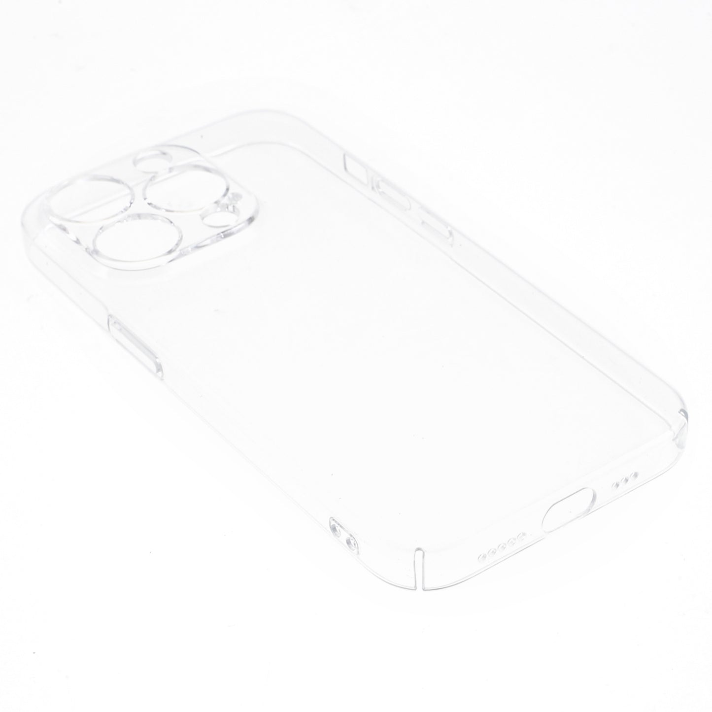 100PCS For iPhone 15 Pro Max Super Clear Plastic Phone Cover Hard Smartphone Case HD Transparent Shell