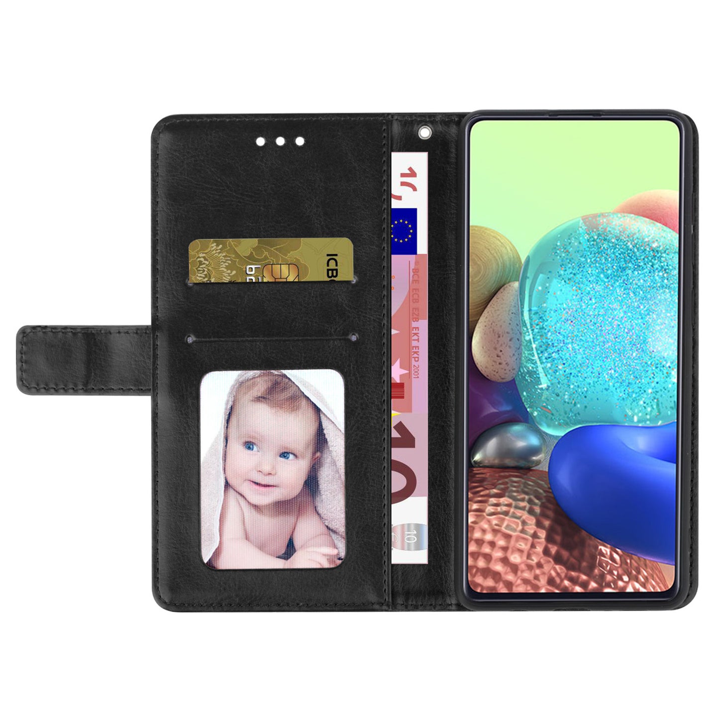 HT01 For Realme 11 5G (Taiwan / India) / Realme 11x 5G Phone Leather Case Y-shaped Line Imprinted Stand Wallet Cover