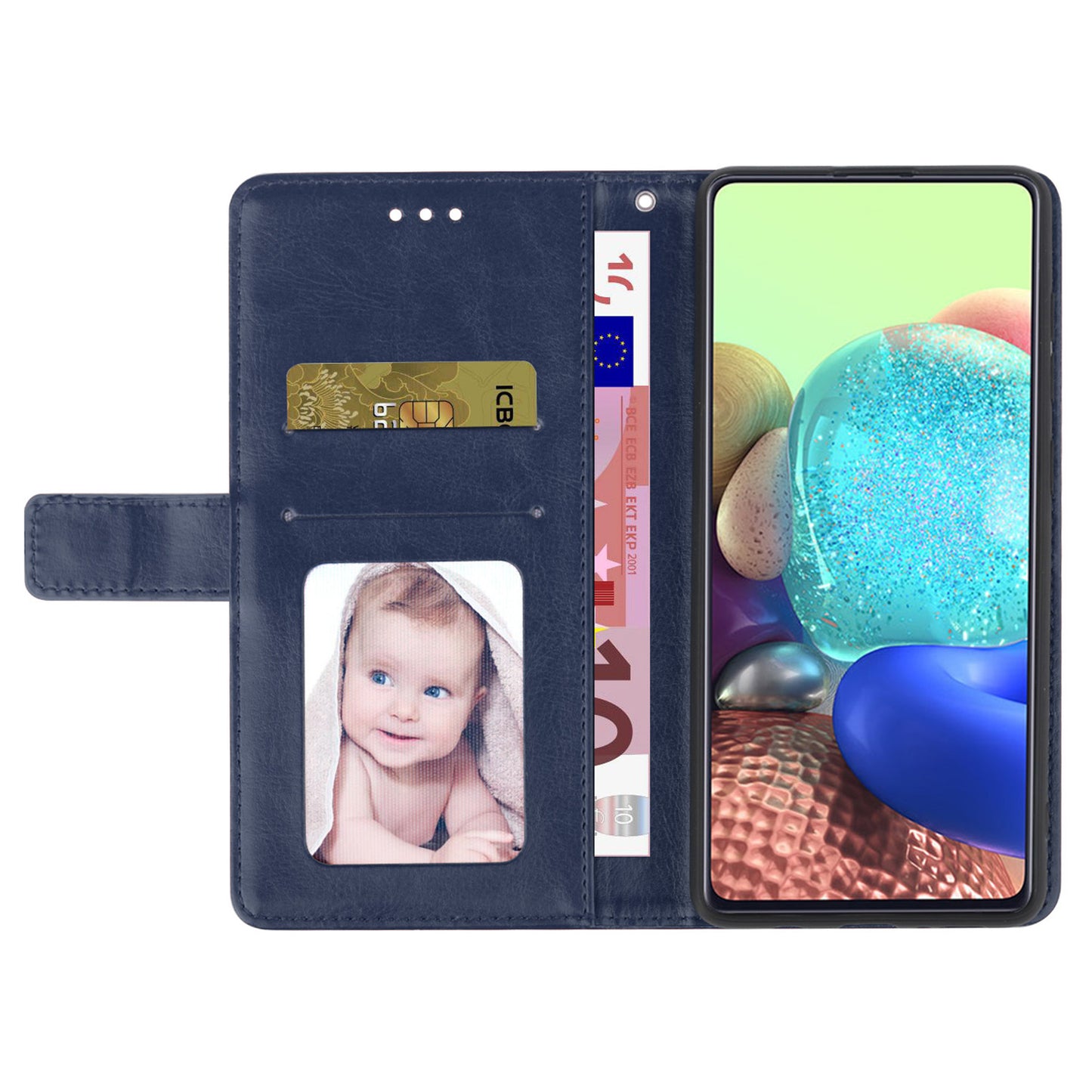 HT01 For Realme 11 5G (Taiwan / India) / Realme 11x 5G Phone Leather Case Y-shaped Line Imprinted Stand Wallet Cover