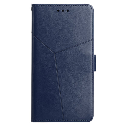 HT01 For Realme 11 5G (Taiwan / India) / Realme 11x 5G Phone Leather Case Y-shaped Line Imprinted Stand Wallet Cover