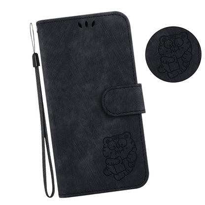 For Samsung Galaxy A54 5G Cute Tiger Imprint Anti-drop Cover Leather Wallet Stand Phone Case