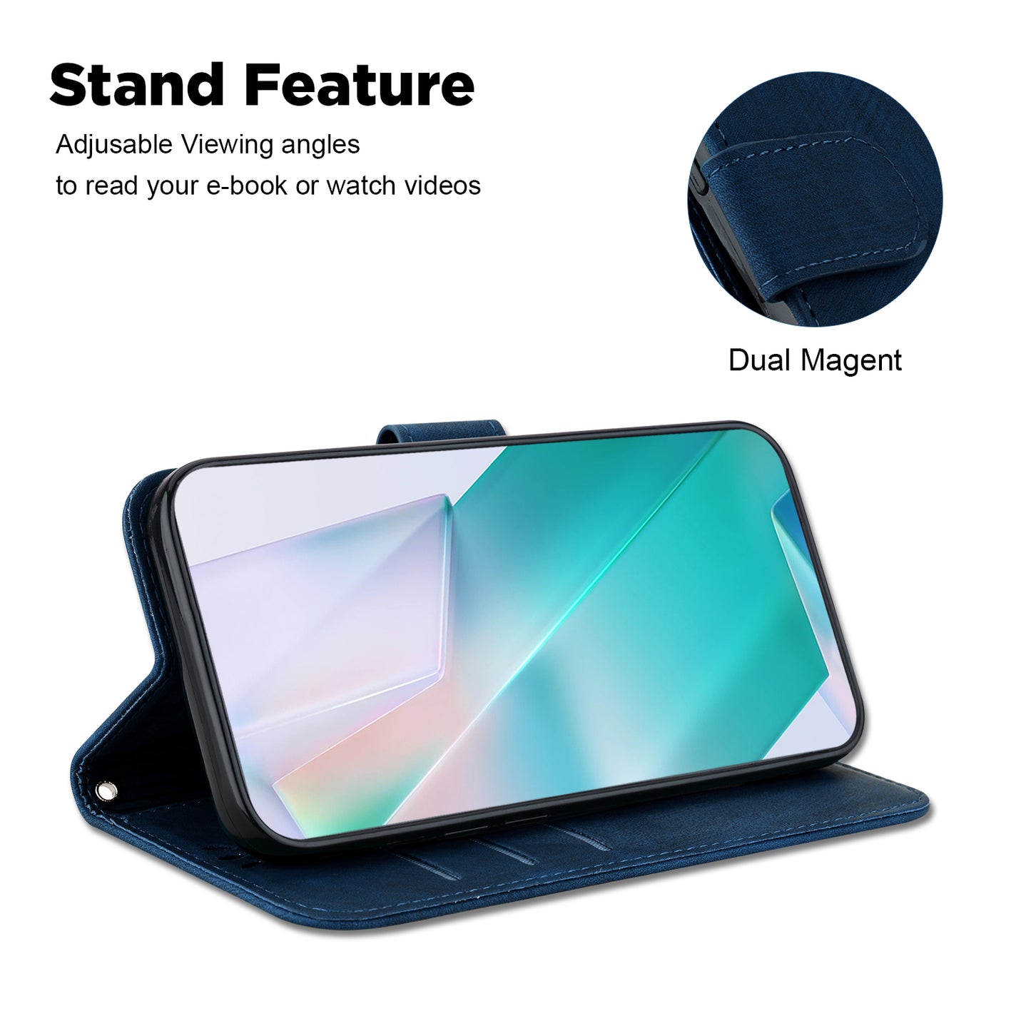 For Samsung Galaxy A54 5G Cute Tiger Imprint Anti-drop Cover Leather Wallet Stand Phone Case