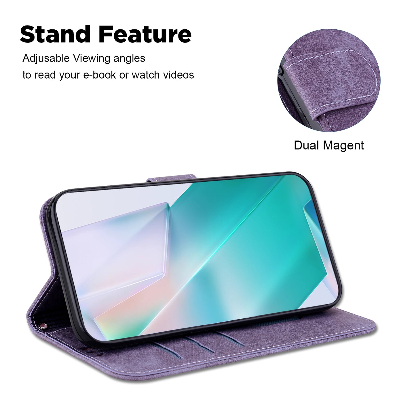 For Samsung Galaxy A54 5G Cute Tiger Imprint Anti-drop Cover Leather Wallet Stand Phone Case